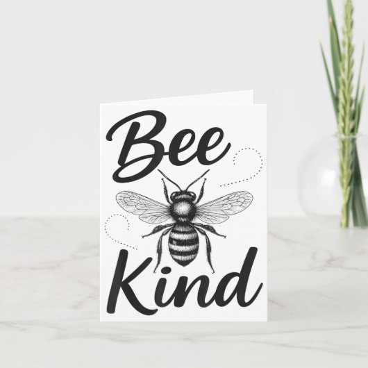 Carte Bee Kind Sitive Quote Cute Funny Design For Kids (Devant)