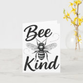 Carte Bee Kind Sitive Quote Cute Funny Design For Kids (Fleur jaune)