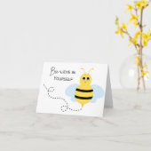 Carte Bee-lieve in Yourself - Pun d'encouragement (Fleur jaune)