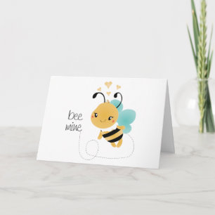 Carte Bee Mine Bumblebee Jaune Noir