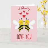 Carte Bee Mine Love You (Fleur jaune)