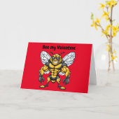 Carte Bee my Valentine ! (Fleur jaune)
