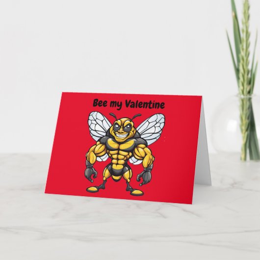 Carte Bee my Valentine ! (Devant)
