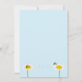 Carte Bee on Flower Flat Greeting Card - Arrière - plan  (Dos)