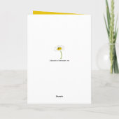 Carte Bee on Flower Greeting Card - Arrière - plan jaune (Dos)