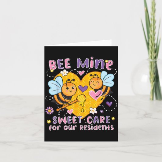 Carte Bee Sweet Care Soignants Saint-Valentin Maison de (Devant)