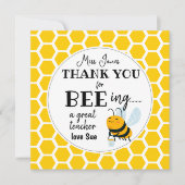 Carte Bee Teacher Gift – Thank You for Bee-ing a Great  (Devant)