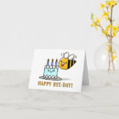Carte beeday, HEUREUX BEE-DAY ! (Fleur jaune)