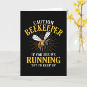Carte Beekeeper Fun Pun Si vous me voyez commencer à cou (Fleur jaune)