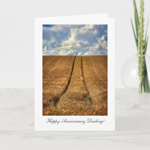 Carte Been and Gone wheat field Happy Anniversay Darling