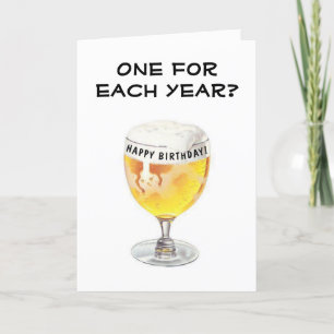 CARTE **BEER AND CHEERS** ET HEUREUX "ANNIVERSAIRE MUTUE