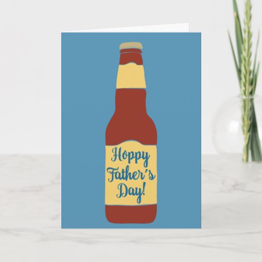 Carte Beer Bottle Hoppy Father's Day Card (Devant)