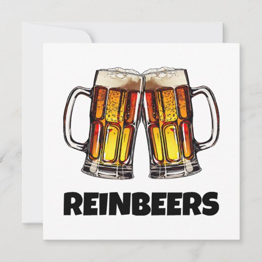 Carte Beer Christmas Reinbeers (Devant)