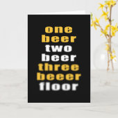 Carte Beer Cohol party funny saying (Fleur jaune)