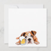 Carte Beer Dog Bulldog - Croyez en vous, et vous réussir (Dos)