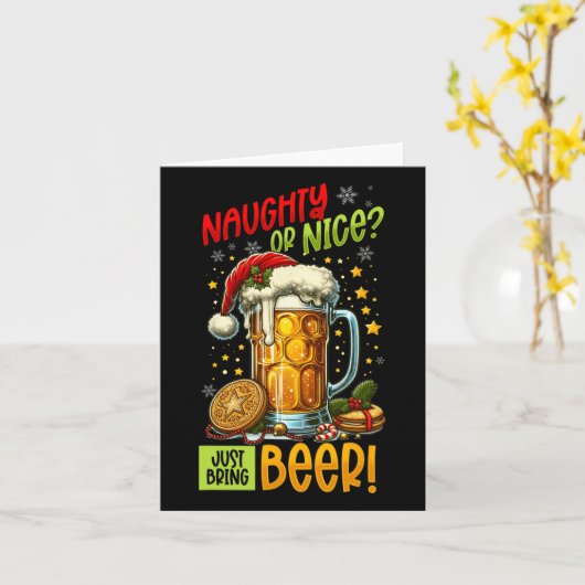 Carte Beer Lover Noël (Fleur jaune)