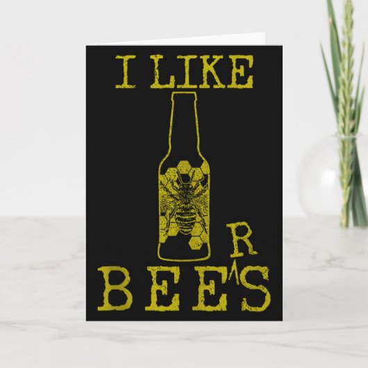 Carte Bees & Beer - Funny Quote Beekeeng Beekeeper G (Devant)