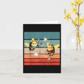 Carte Bees Badminton Dynamic Cartoonish Artwork Funny Pl (Fleur jaune)