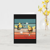 Carte Bees Badminton Dynamic Cartoonish Artwork Funny Pl (Fleur jaune)