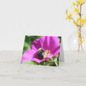 Carte Bees On Pink Rose Nature Photography Note (Fleur jaune)
