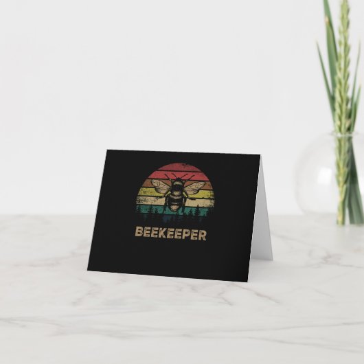 Carte Bees Retro Beekeeper Retro Bees (Devant)