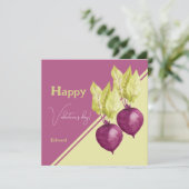 Carte Beet mignonne dans l'Aquarelle Amour Peint à la ma (Debout devant)