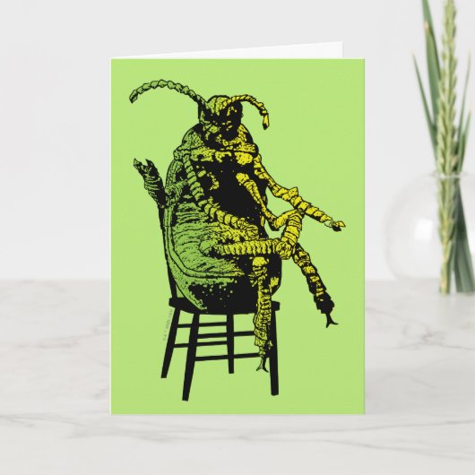 Carte Beetlejuice | Coléoptère sur une chaise (Devant)