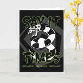 Carte Beetlejuice | Dites-le 3 fois (Fleur jaune)