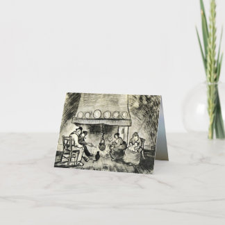 Carte Before the Fireplace