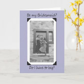 Carte Beg of Bridesmaid (Fleur jaune)