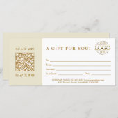Carte Beige Modern Elegant Custom Business Gift Card (Devant / Derrière)