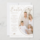 Carte Beige Partly Cropped Egg Photo And Bunny Easter (Devant)