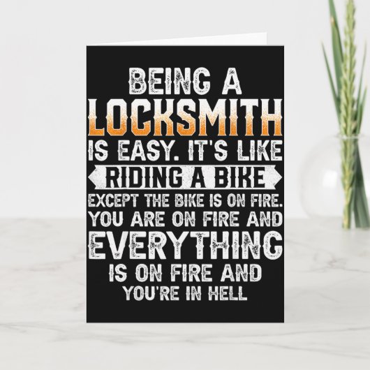 Carte Being A Locksmith Is Easy - Funny Lock Picker Lock (Devant)