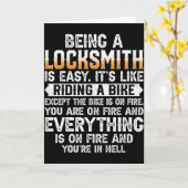 Carte Being A Locksmith Is Easy - Funny Lock Picker Lock (Fleur jaune)