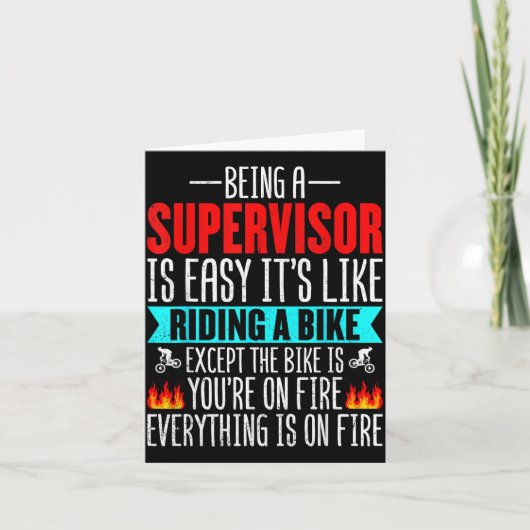Carte Being A Supervisor Is Easy - Bike Riding Superviso (Devant)