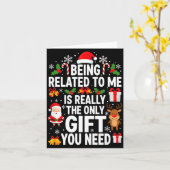 Carte Being Related To Me Is Really Funny Xmas (Fleur jaune)