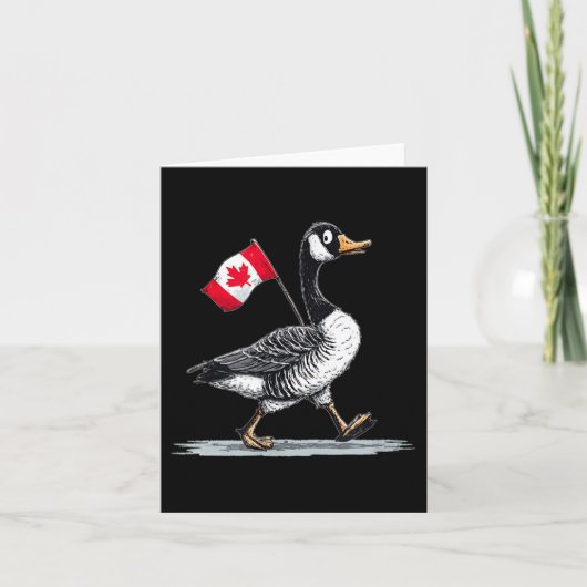 Carte Bel animal canadien avec une oie cool  (Devant)