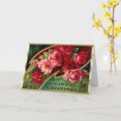Carte Bel anniversaire assez rose floral victorien de (Fleur jaune)
