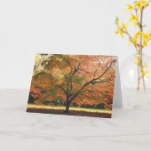 Carte Bel arbre d'automne (Fleur jaune)