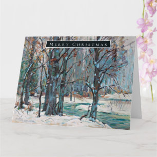 Carte Bel hiver dans l'art coloré