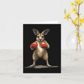 Carte Bel Kangaroo Fighter Pour Un Knockout Hilarious (Fleur jaune)