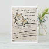 Carte Belated Birthday Card – Shibupi Took a Nap (Debout devant)