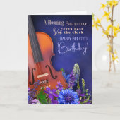 Carte Belated Birthday Wishes For String Musician (Fleur jaune)