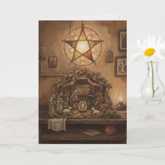 Carte Belen avec Parol Vintage (Petite plante)