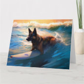Carte Belge Shepherd Beach Surf Peinture (Devant)