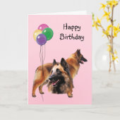 Carte Belge Tervuren, ballons d'anniversaire (Fleur jaune)