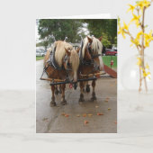 Carte Belgian Horses (Fleur jaune)