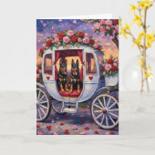 Carte Belgian Shepherd Dog Valentine's Day (Fleur jaune)