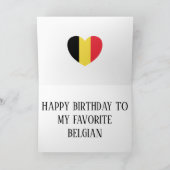 Carte Belgique Drapeau patriotique Anniversaire (Intérieur)