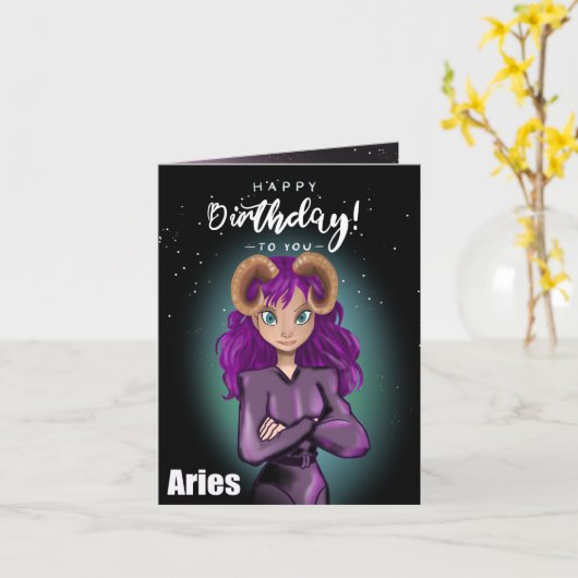 Carte Bélier (Fleur jaune)